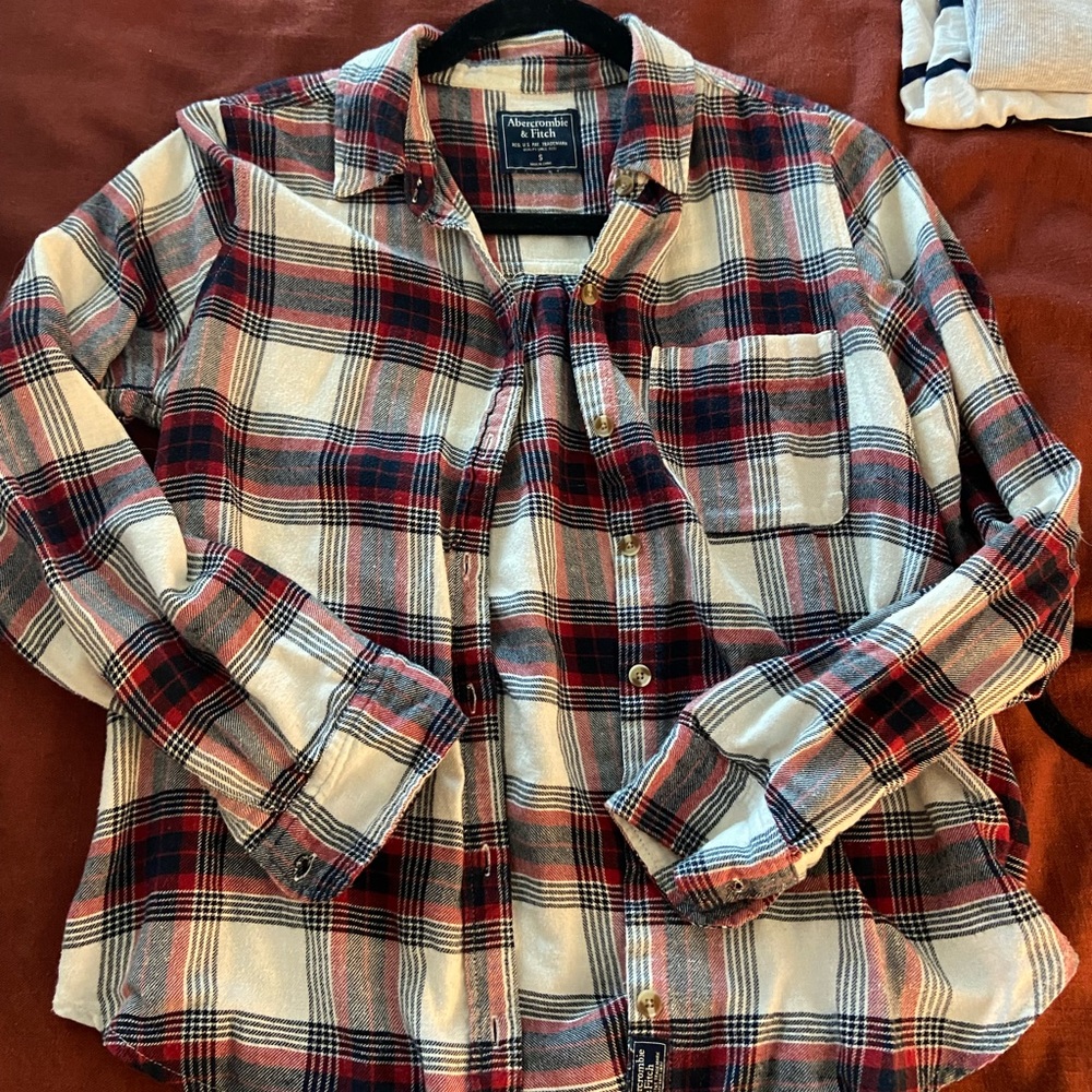 Abercrombie plaid flannel button down